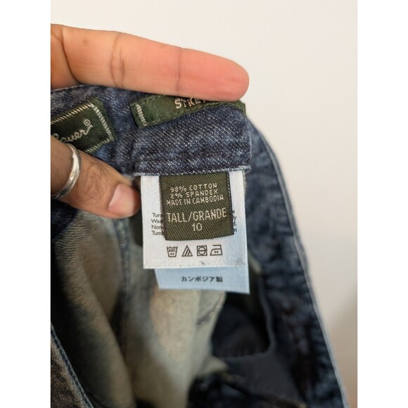 Eddie Bauer Women Denim Jean Maxi Skirt Sz 10 Tall Cottagecore Country Modest - Picture 6 of 8